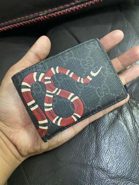 snake with gucci|authentic Gucci snake wallet.